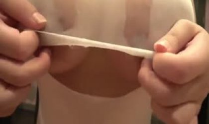 完全着衣パイズリで大量乳